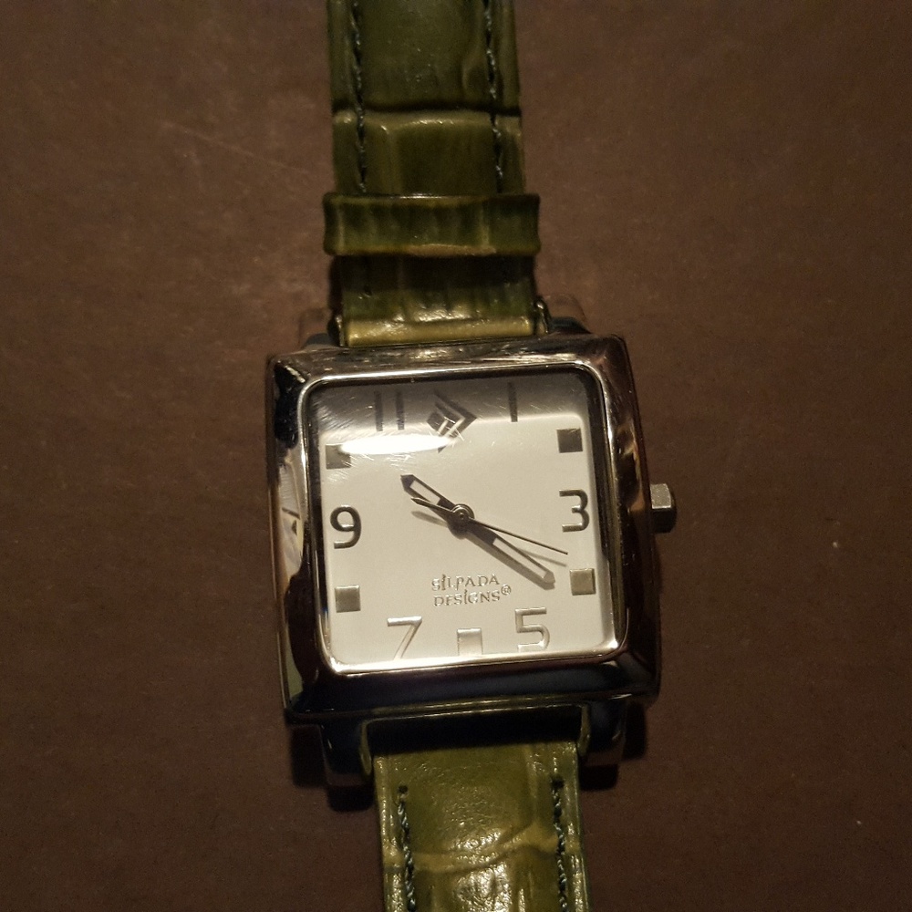 Silpada Designs Green Leather Watch